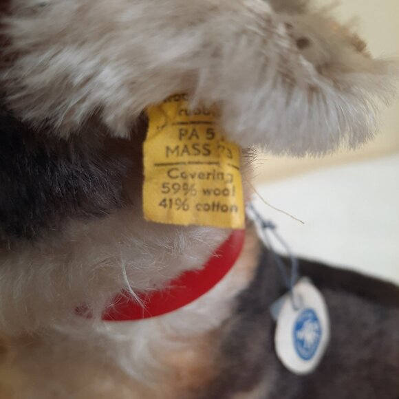 Steiff Arco German Shepherd With Tags Big 22 inch Lying Down Mohair Vintage 70s - Picture 8 of 13